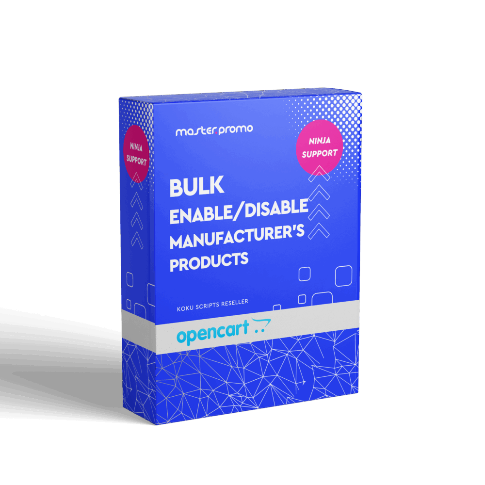 Bulk Enable/Disable Manufacturer's products